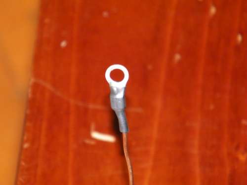 Lower Matching Section Wire with Ring Terminal and Heat Shrink