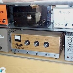 Tube amplifiers in showcase (part of my collection) ALL tubes NOS or 100% +.  All work-full output