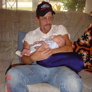 Pictures153birddog,Rick when we brought jacob home for first day
