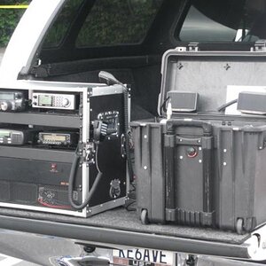 Portable ham and fire/police radio equipment