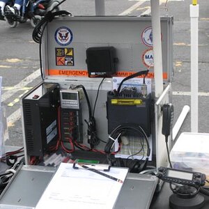 Neat storage/transport box for vhf/uhf portable