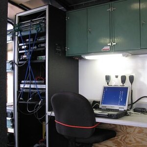 Insde the San Diego County RACES Trailer