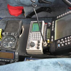 Gordon West's equipment inside the van