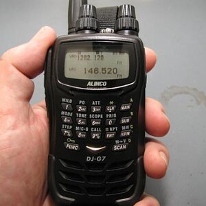 The Alinco DJ-G7 Handi-Talkie