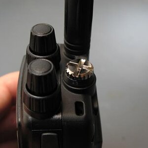 Earphone / mic connector is screwed down & sealed for protection