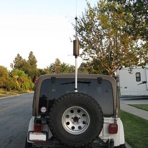 Rear view of Jeep