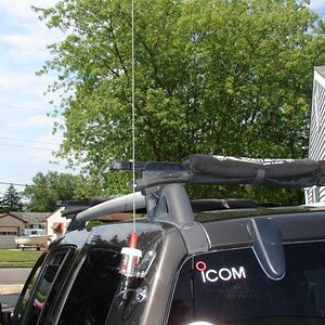 Another view of the Metz 2 meter antenna installation taken from the rear.....