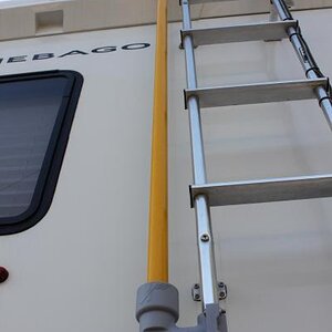 Flagpole Buddy installed with fiberglass mast attached