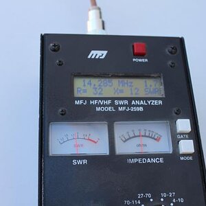 Analyzer reading installed at about 16 feet above RV