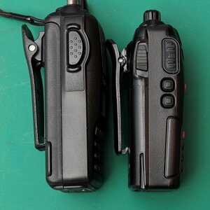 Icom T-70A on the left, Wouxun on the right
