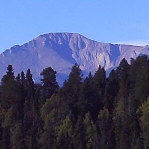 Pic I took of Pike's Peak from out in front of the cabin early morning.
