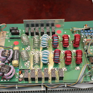 Inside showing filter board, combiner, and other boards