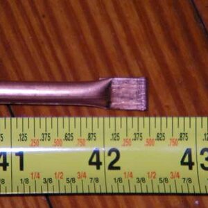 Mounting Flat Should be 1/2" in length and Soft Copper Tubing Main Length should be 42"