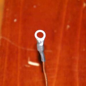 Lower Matching Section Wire with Ring Terminal and Heat Shrink