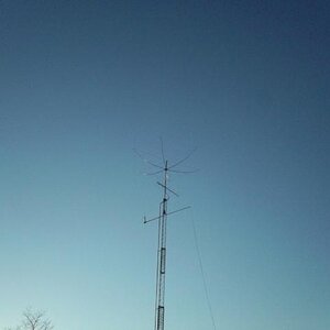 Tower and antenna up.