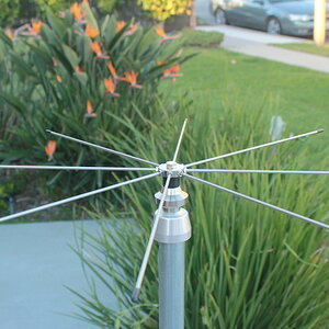 discone top elements installed