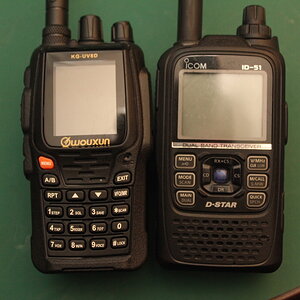Wouxun KG-UV8D next to Icom ID-51