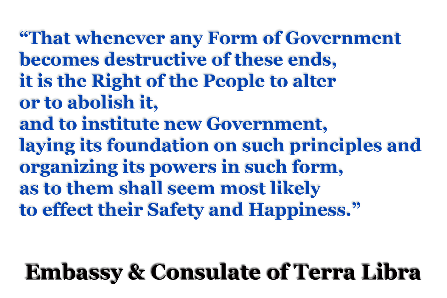 µ$ Declaration of Independence Excerpt