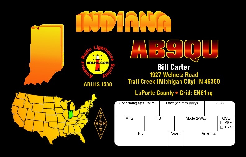 AB9QU QSL35 IN 001 001
My first store bought QSL card