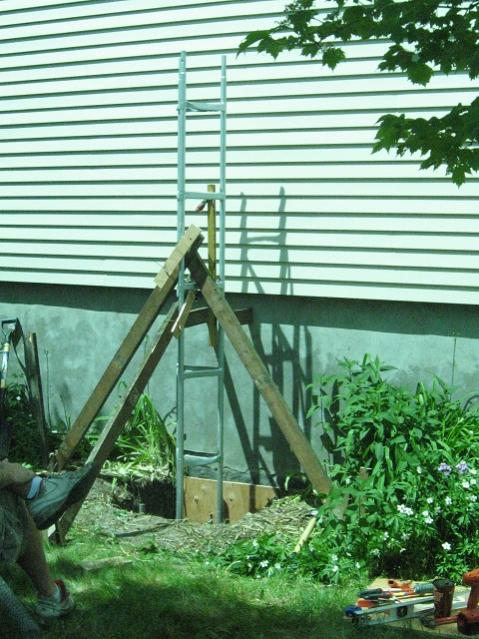 All braced and ready to pour!