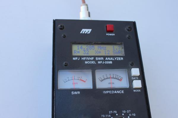 Analyzer reading installed at about 16 feet above RV