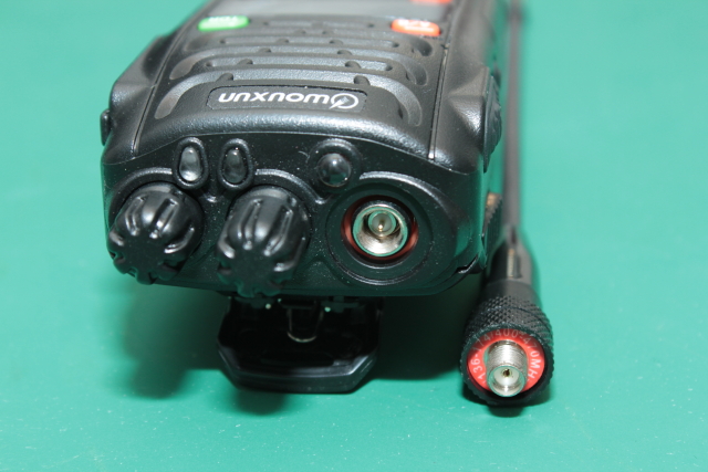 Antenna connector and top of radio