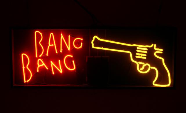 bang bang gun neon sign 022 B03 F
