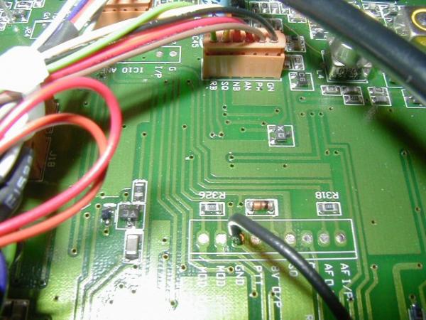 Black Wire-

This photo shows the black wire soldered to the 8v O/P eyelet on the board.