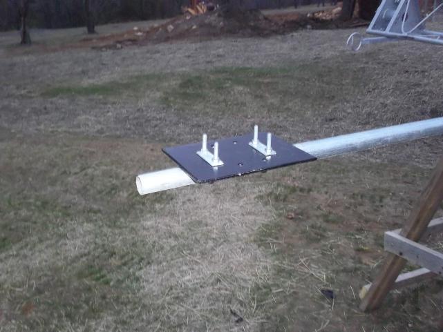 boom to mast plate for Arrow 2M/440 quarter wave ground plane vertical