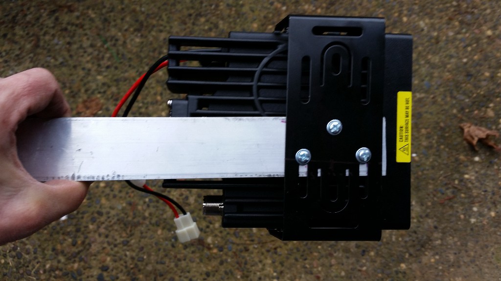 Bracket & Mount attached to radio