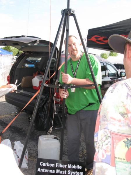 Carbon Fiber Portable Antenna Mast system - raising it up