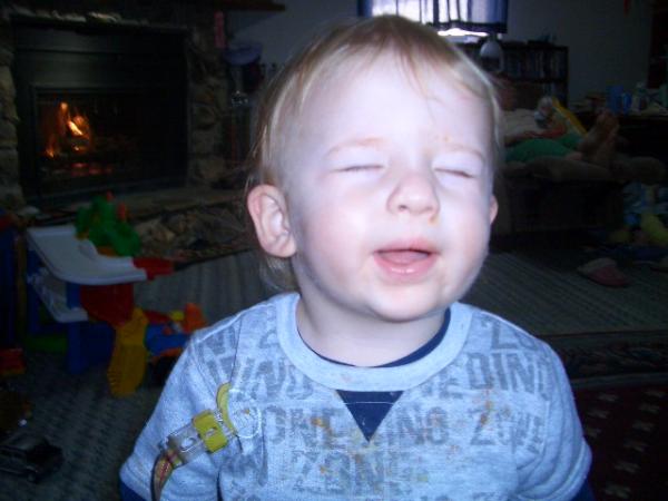 Christmas2007 070Jacob first thing in the morning