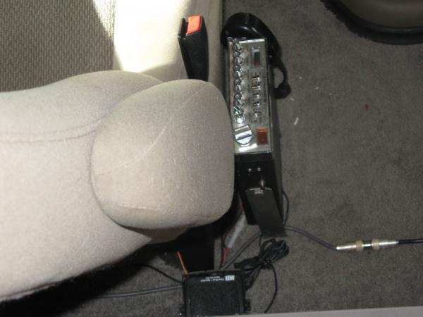 Cobra 29 with an awesome dixie air horn noise toy hooked up to an external PA :)