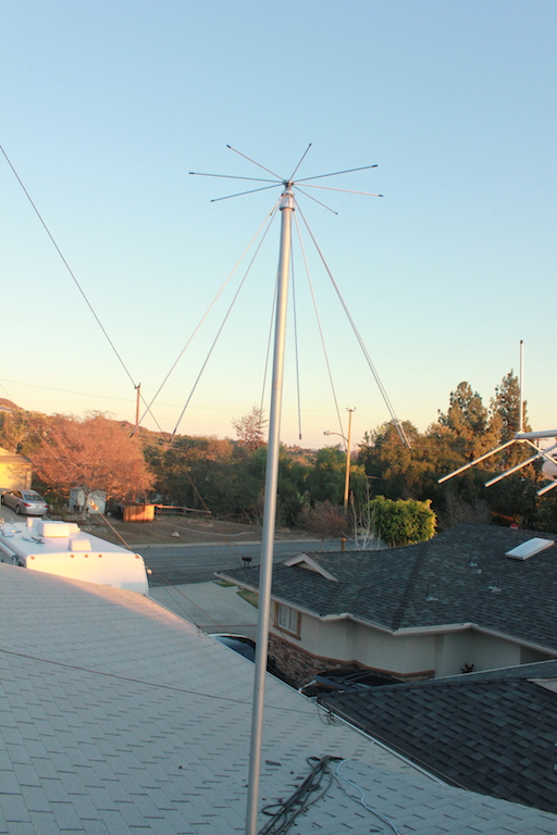 discone installed on roof