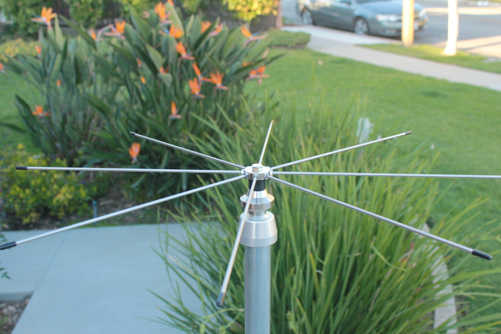 discone top elements installed