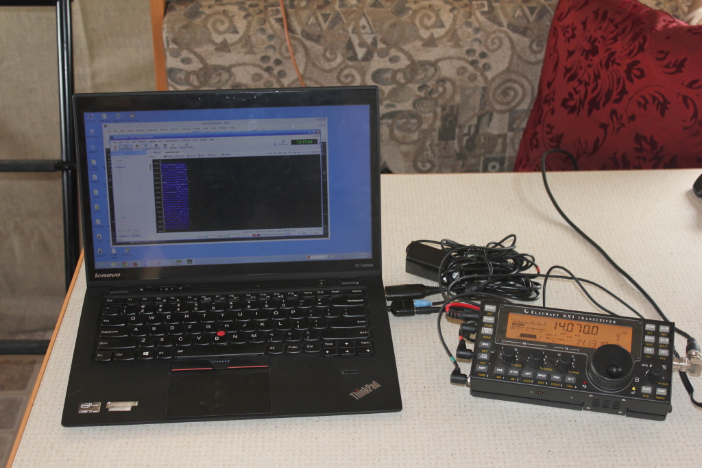 Elecraft KX3 in RV with UltraBook setup for digital modes