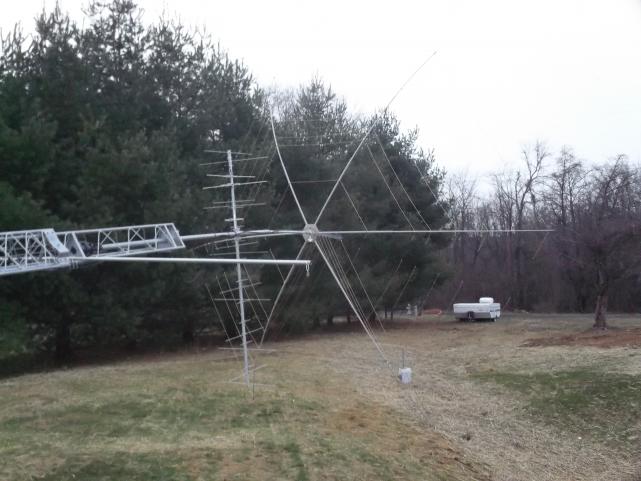 Hex Beam mounted to tower