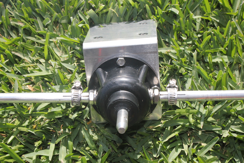 hub installed on bracket