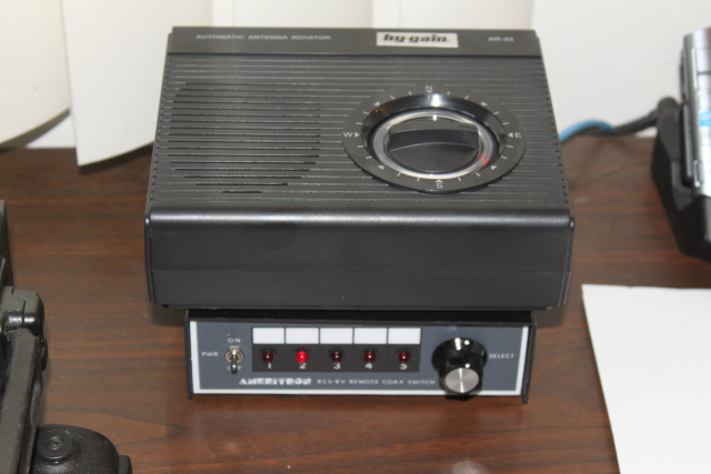 Hygain rotator controller and Ameritron coax switch control.