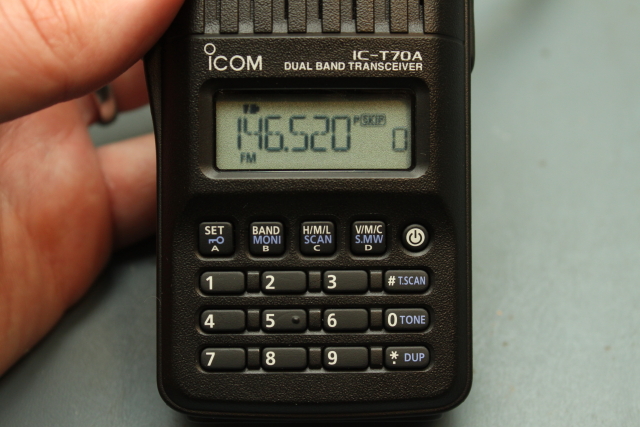 IC-T70A keypad and screen