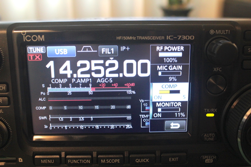 Icom-IC-7300-meters-with-TX-adjustments
