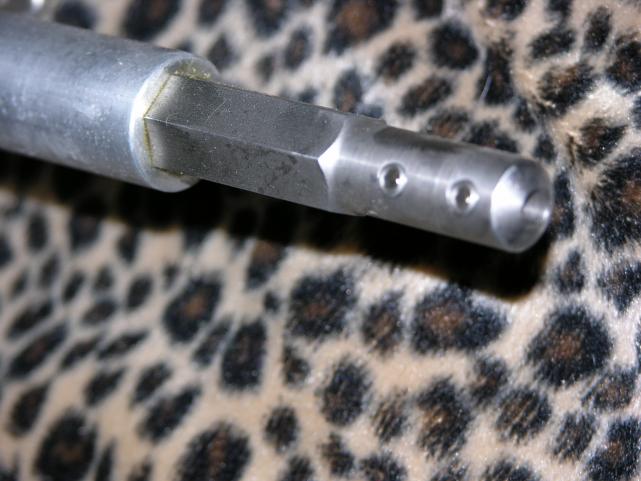 Jerry repaired this Stargun antenna by machining a new tip out of stainless steel.