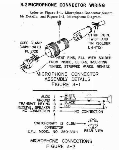 Johnson Messenger mic pinout