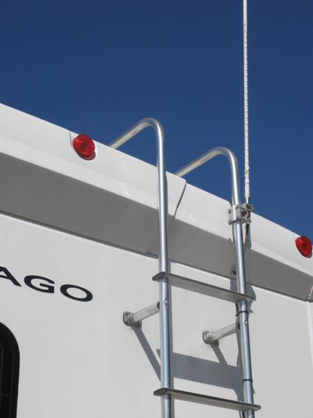 Ladder antenna mount.