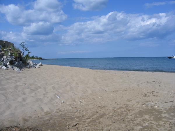 Lake Michigan looking towards Milwaukee WI from Illinois