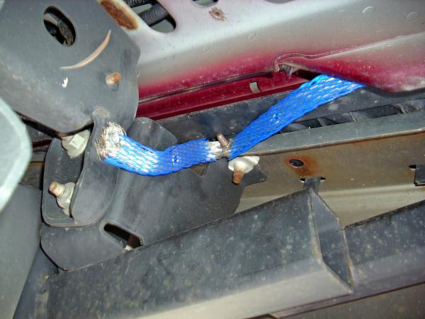 Left rear bumper and bed to frame.