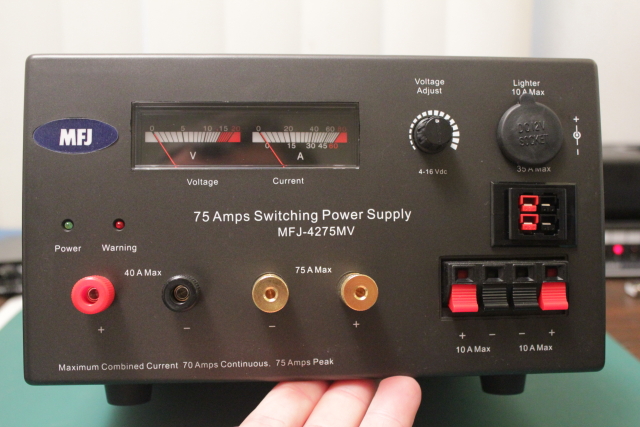MFJ-4275MV 75 Amp Switching Power Supply Front