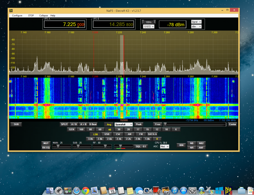 NaP3 Panadapter running on Mac