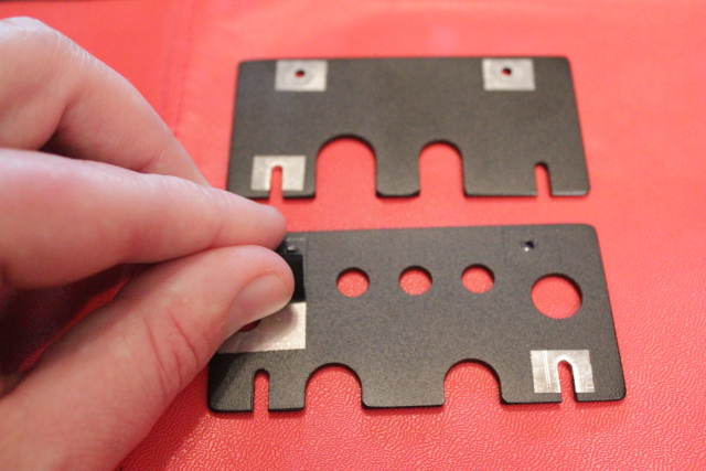 Remove tape from side panels