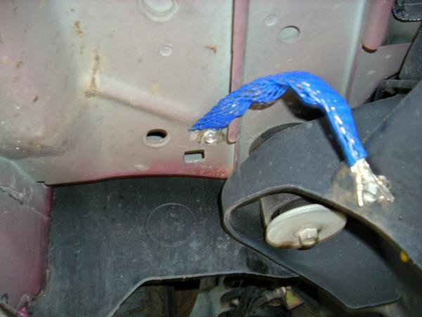 Right front body to frame.